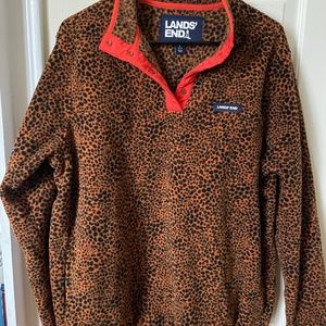Lands End Cheetah Pullover